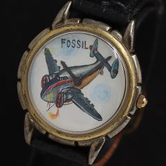 新品電池/稼働 FOSSIL クォーツ メンズ 腕時計 ヴィンテージ アメカジ