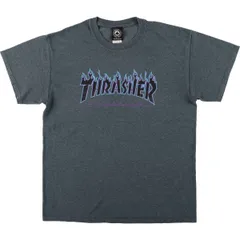 古着 スラッシャー THRASHER ファイヤーパターン サーフ スケートTシャツ メンズL相当/eaa578148