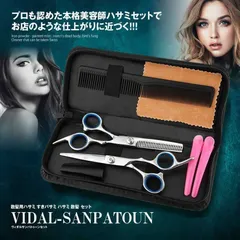 ハサミ 散髪セット 散髪 ヘアカット すきバサミ セット シザー 子供 大人 家庭用 美容師 理容師 セルフカット プロ 初心者 6点セット のサムネイル