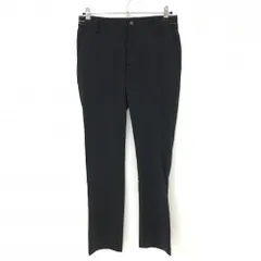 【超美品】アディダス パンツ 黒 無地 ウエスト一部ゴム バックロゴ ストレッチ メンズ M ゴルフウェア adidas