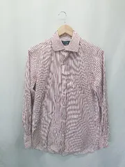 ◇ Θ NEWYORKER ニューヨーカー ストライプ 長袖 シャツ サイズL レッド系 レディース E  【1506180002753】