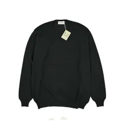 JOHN SMEDLEY ジョンスメドレー / GONSON ダブルジャガード ニットセーター ハイゲージ エクストラファインメリノ ウール100% ブラック 411290