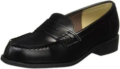 ブラック_25.0 cm [ハーバー] ローファー レディース 女子 学生 子供 大きいサイズ 小さいサイズ MK48 クロ 25 cm