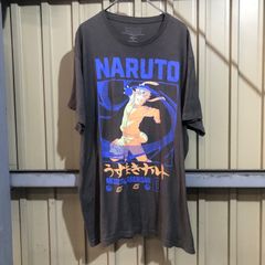 382 NARUTO プリントTシャツ ナルト XL グレー 夏 プルオーバー ビックサイズ アニメ キャラクター 古着卸 アメリカ仕入