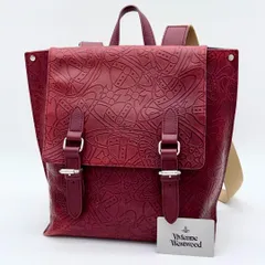 良品】Vivienne アーサー リュックサック オーブ レザー レッド