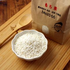 【足利産】のりちゃん米 もち米 (きぬはなもち) 1kg 令和6年産 ＜栽培期間中 農薬・肥料不使用＞（ お米 無農薬 完全自然栽培 栃木県産 2024年産 ）