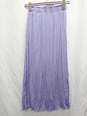 ◇ SENSE OF PLACE by URBAN RESEARCH ウエストゴム ロング ギャザー スカート サイズF パープル レディース P  【1407260013303】