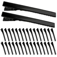 ヘアクリップ 約30個入り ヘアピン やっとこピン 髪留め 金具 ヘアアクセサリー パーツ NYANDELMO (ブラック, 7.5㎝) [ブラック] [7.5㎝]