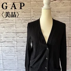 【GAP】ギャップ カーディガン ブラック シンプル ポケット付き サイズ S R-56