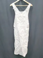 ◇ Mila Owen リネン100% ノースリーブ ロング丈 ジャンパースカート 表記無し ライトブルー系 ベージュ系 レディース P  【1405090014286】