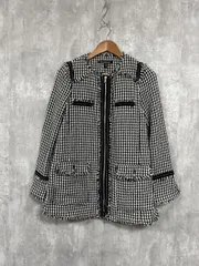 ZARA ザラ ツイード フォーマル ジャケット sizeM/白ｘ黒 ◇■ レディース