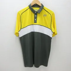 G■ヨネックス/YONEX 半袖ドライポロシャツ/スポーツウェア【L】黄/men's/66【中古】■