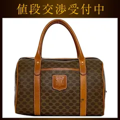 セリーヌ ミニ ボストンバッグ ブラウン シグネチャー M08 美品