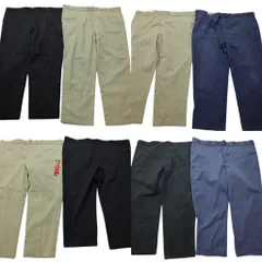 古着卸 まとめ売り ディッキーズ Dickies 874 ワーク パンツ 8枚セット (メンズ 50 /52 /56 ) デッドストック ネイビー 中古 古着 NB6343