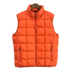 Eddie Bauer エディーバウアー ダウンベスト アウトドア オレンジ (メンズ L) 中古 古着 S4355