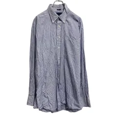 TOMMY HILFIGER 長袖 チェックシャツ トミーヒルフィガー XL~ ブルー ビッグサイズ ポケット 古着卸 アメリカ仕入 a701-7507