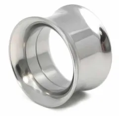 【数量限定】(シルバー [QA8B] 14mm) ボディーピアス トンネル ボディピアス チタンコート ダブルフレア ships five