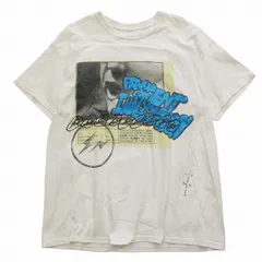 21AW カクタスジャック トラヴィススコット × フラグメントデザイン CACTUS JACK Travis Scott × FRAGMENT DESIGN Manifest Tee ロゴ マニフェスト Tシャツ 半袖 発泡 プリント ヴィンテージ加工