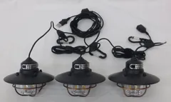 ベアボーンズ 3連ライト ブラック ベアボーンズ エジソンストリングライト 3連 LED 2個セット
