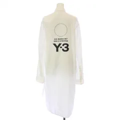 ワイスリー Y-3 adidas YOHJI YAMAMOTO シャツワンピース チュニック ビッグシルエット オーバーサイズ バックプリント ロゴ 長袖 XS 白 ホワイト /FQのサムネイル