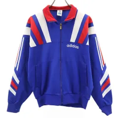 アディダス 80s ヴィンテージ デサント製 トラックジャケット L ブルー adidas メンズ