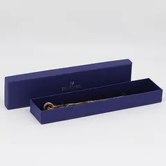 箱付 美品 スワロフスキー ゴールド ダブルリング 石付 レディースネックレス 2000000 NSK OMI