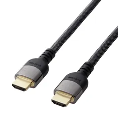 エレコム HDMI ケーブル 3m プレミアム 4K 2K (60P) UltraHD 3DフルHD ナイロンメッシュケーブル仕様 金属シェルコネクタ ブラック DH-HDP14E30BK [3.0m]