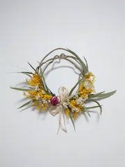 ミモザとハハコグサのハーフリース