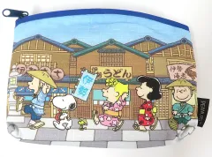 【中古】バッグ 集合(伊勢さんぽ) 底はぎポーチ 「PEANUTS(SNOOPY)」 スヌーピー茶屋 伊勢店限定