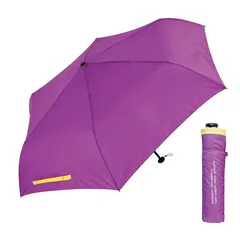 Waterfront 折りたたみ傘 日傘兼用雨傘 LIGHT CARBON case Purple/Yellow 53cm 軽量 吸水ケース付 ユニセックス BCCSFA-3F53-UH-PY 0