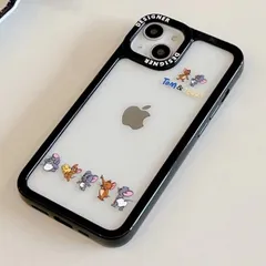 iPhone14 トムとジェリー 黒 キャラクター おしゃれ 可愛い アニメ ケース スマホケース クリア タイプ カバー クリアタイプ iPhone クリアケース iPhoneケース 携帯 カメラ レンズ 保護 カバー