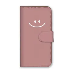 iPhone12 Pro Max ケース 手帳型 アイフォン12 プロマックス スマホケース 携帯ケース スマイル かわいい シンプル ニコちゃん 笑顔 ベージュ ピンク カラー07