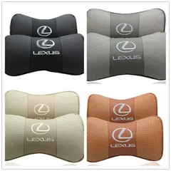 新品 レクサス LEXUS ロゴ刺繍 本革 レザー 自動車 2個セット ネックパッド 頚椎サポート 首枕 汎用品 4色は選択できます  LS/LC/UX/NX/RX/RC/IS/GS/ES/LX/SC