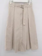 ◇ ZARA BASIC 大人女子 シンプル 膝下丈 ギャザー スカート サイズEUR XS USA XS MEX 24 ベージュ レディース E  【1306210011249】のサムネイル