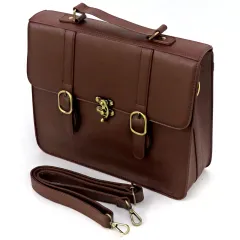 【中古】バッグ ヴィンテージブラウン 2wayレトロショルダーバッグ