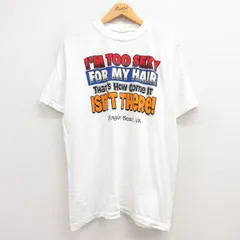 XL/古着 半袖 ビンテージ Tシャツ メンズ 90s SEXY コットン クルーネック 白 ホワイト 24jun10 中古