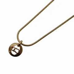 クリスチャンディオール Christian Dior ネックレス ラウンド CDロゴ ゴールドカラー /KW ■OH ■GY18