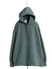 【お得なクーポン配布中!】 90s USA製 ラッセル 無地 スウェット フード パーカー メンズ レディース L オールド ブランク プルオーバー トレーナー ボックス タイプ