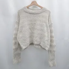 ◇ ⊇ natural couture ナチュラルクチュール 総柄 長袖 セーター サイズF ベージュ系 レディース E  【1505290008716】