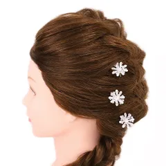 髪飾り Ｕピン 可愛い かんざし 簪 キラキラ パール ラインストーン 花 3点セット 黒留め 訪問着 フォーマル 着物 和装 振袖 成人式 結婚式 卒業式 入園式 卒園式 謝恩会 七五三パーティー W20 293-236 p954　Si