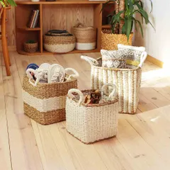 TMC　バスケット スクエア３SET ジュート＆シーグラス　13624-812-201　4573279429569　