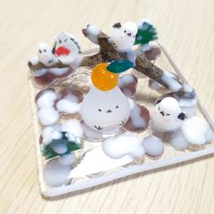 シマエナガ❁⃘*.゜レジンピルケース 雪の結晶 シマエナガ❁⃘*.゜レジンピルケース シマエナガ✧︎レジン