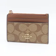 美品 コーチ ブラウン シグネチャー レザー コインケース/パスケース レディース KTR 2000000 NSK