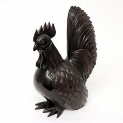 鶏型水盤(真鍮3.9kg) 池坊 変形花器 生け花 小原流 草月流 花瓶 自由花