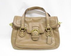 【送料無料】★COACH★ F27231 2way ハンド ショルダー バッグ レザー ベージュ ［359-331-2100_0502］