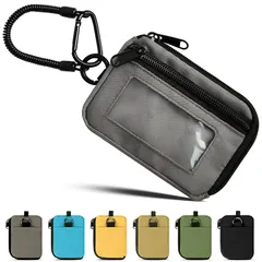 【新品】 Wasenn パスケース 小銭入れ メンズ 小銭ケース 子供 定期入れ カラビナ付き 財布 軽量 ミニ財布 コインケース カード ケース コード付き 吊り下げ カード入れ 小銭 グレー 1