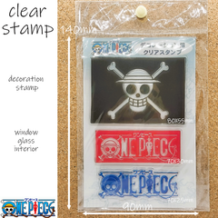 ワンピース　ONE PIECE　クリアスタンプ　デコレーションスタンプ　✿ガラスに貼り付けてインテリア✿鏡に貼り付けてデコレーション✿繰返しご使用いただけます✿