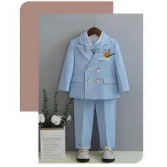 ☆ ライトブルー ☆ 120cm ☆ 男の子 フォーマルスーツ pkxt8896 フォーマルスーツ 男の子 スーツ フォーマル 子供スーツ キッズスーツ 子供服 ジャケット ベスト ズボン 蝶ネクタイ ジュニア キッズ おしゃれ 韓国 お祝い 入学式 卒園式