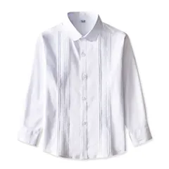 ☆ Aタイプ ☆ 150cm ☆ シャツ 子供 卒業式 入学式 春秋 shirt2118 女の子 ブラウス キッズ 長袖 襟付き シャツ 白 トップス フォーマル ジュニア スーツ インナー 子供服 子ども服 女の子 ガールズ 入学式 卒業式 きれいめ