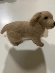 羊毛フェルトのミニチュア ダックスフンド